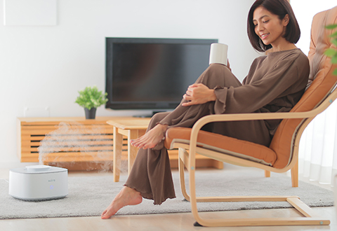 リビングでの寛ぎのひと時にも